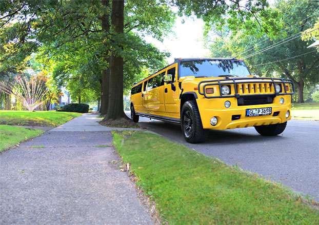 Yellow Hummer H2